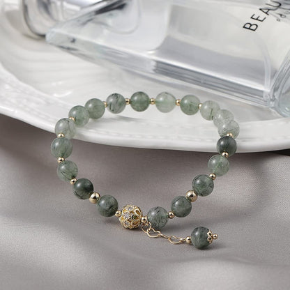 Rockyu 生命樹ブレスレット 天然石 緑松石 数珠 10mm メンズ レディース パワーストー
