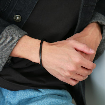 Rockyu ブレスレット メンズ モービウスデザイン バイキング符号 ステンレス オープン C型