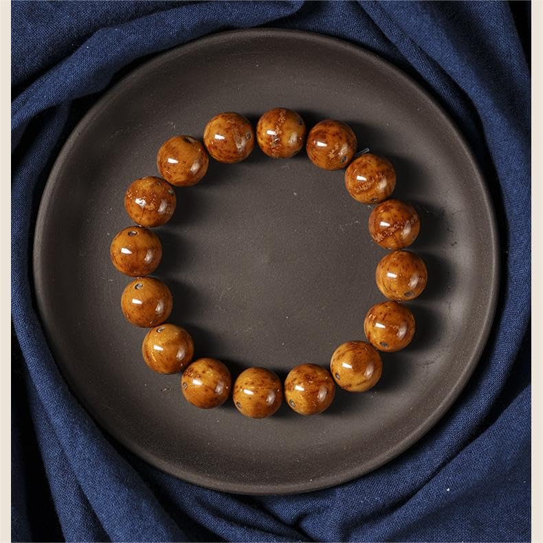 ブレスレット レディース ブラウン 菩提子ブレスレット メンズ 天然菩提子 紫金鼠 おしゃれ 数珠腕輪 ビーズ 吉祥 健康 お守り 男女兼用 アクセサリー 記念日 誕生日 プレゼント