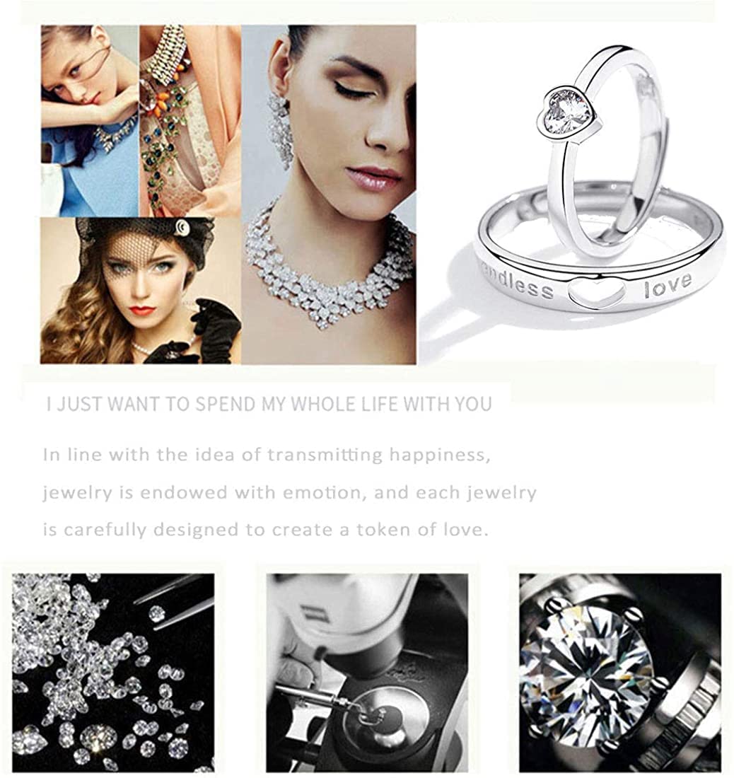 Rockyu ペアリング メンズ レディース フリーサイズ シルバー925 LOVE刻印 ハートデザイン 指輪