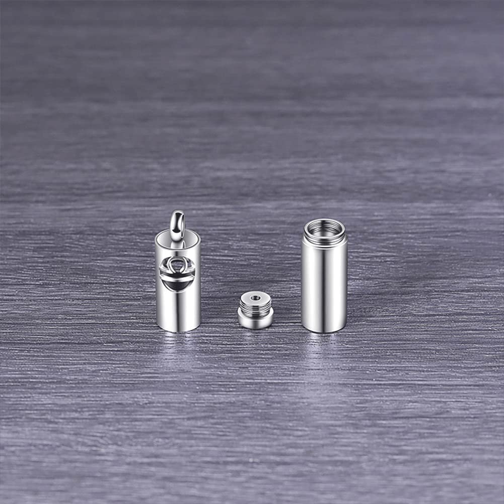 Rockyu 香水瓶ネックレス ステンレス製 12星座デザイン アロマ＆メモリアルペンダント 男女兼用