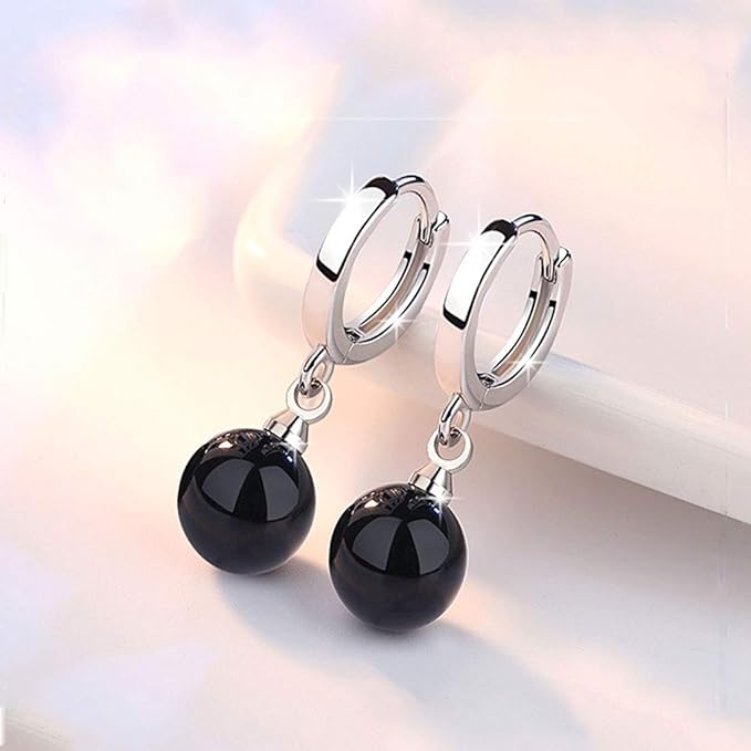 Rockyu パールピアス レディース フープタイプ ゆれる上品デザイン 両耳用