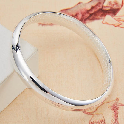 Rockyu バングル レディース シルバー 純銀風 六字真言 刻印 厄除けブレスレット