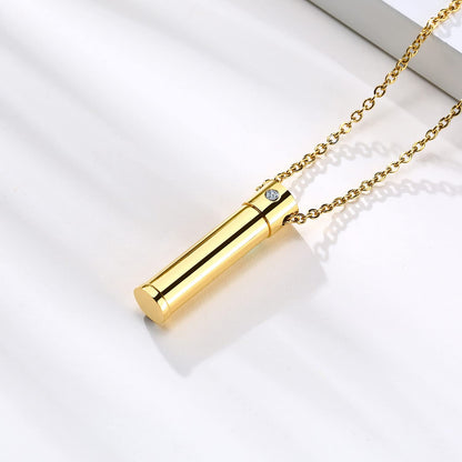 Rockyu メモリアルペンダント 遺骨入れ ステンレス製 メンズ 高級鏡面仕上げ