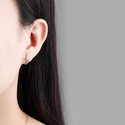 Rockyu フープピアス レディース 肉球モチーフ ジルコニア リング型 猫好きアクセサリー