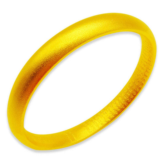 Rockyu 心経バングル メンズ レディース 18Kメッキ 厄除け 金運 御守アクセ