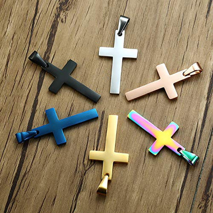 ステンレスクロスネックレス｜18金コーティング＆ユニセックスデザイン｜選べるカラー