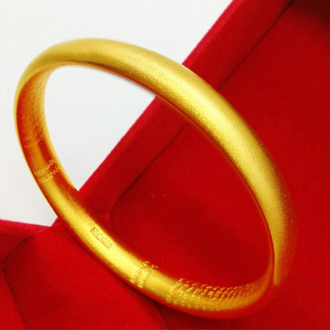 Rockyu 心経バングル メンズ レディース 18Kメッキ 厄除け 金運 御守アクセ