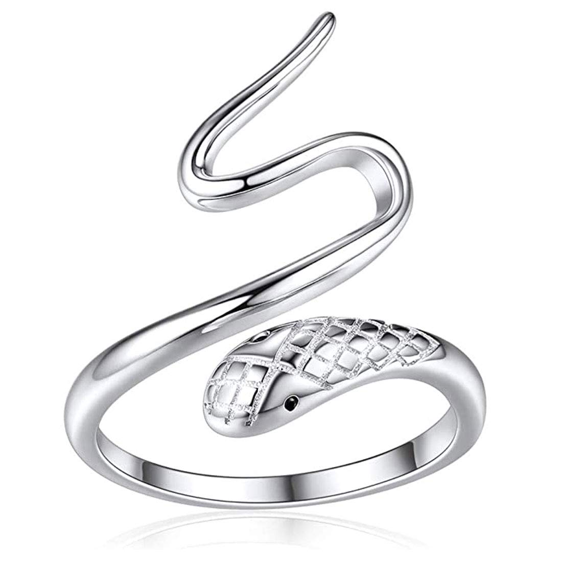 スネークリング レディース｜S925シルバー フリーサイズ 指輪｜Rockyu