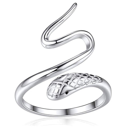 スネークリング レディース｜S925シルバー フリーサイズ 指輪｜Rockyu