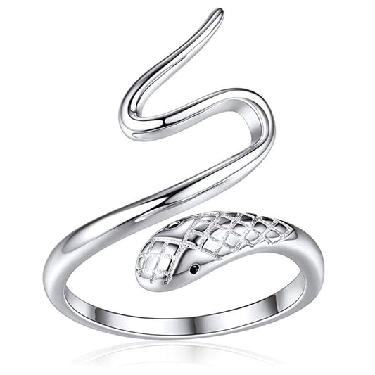 スネークリング レディース｜S925シルバー フリーサイズ 指輪｜Rockyu