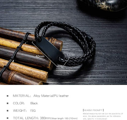 Rockyu ブレスレット メンズ レディース レザー 三つ編み バングル サージカルステンレス 腕輪