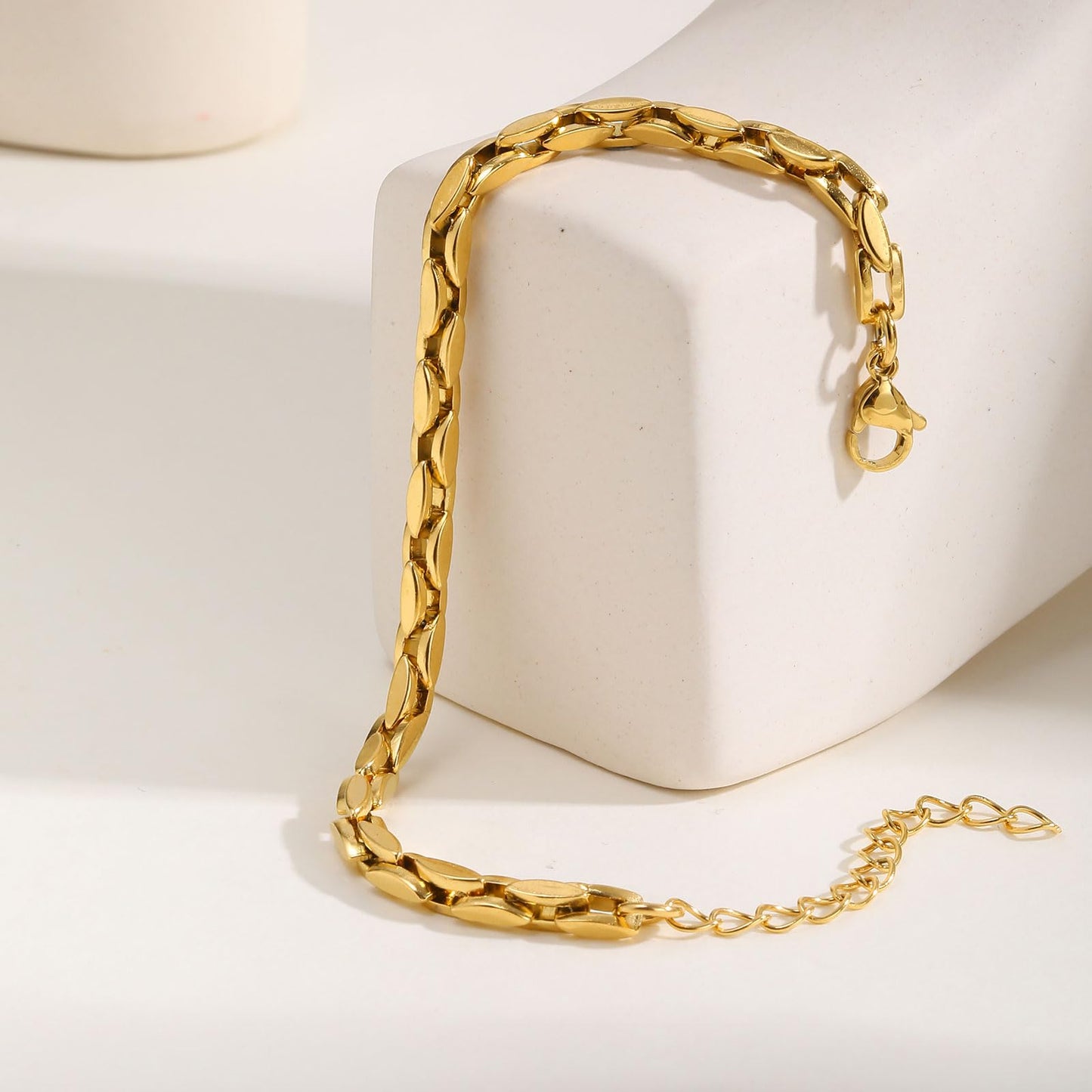 ペアチェーンブレスレット｜ステンレス製 メンズ＆レディース｜シルバー＆ゴールド お揃いギフト