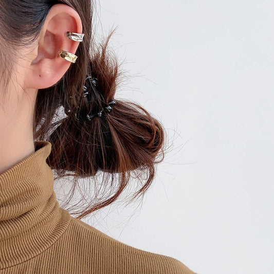 Rockyu ピアス メンズ レディース シルバー925 ゴールド フェイク イヤーカフ 金属アレルギー対応