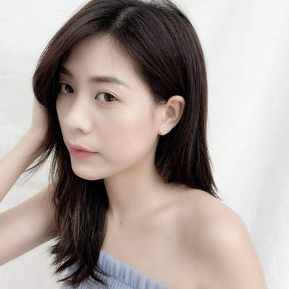 Rockyu レディース ピアス ネコ 三日月 シルバー スタッド 両耳セット 可愛い 小さい