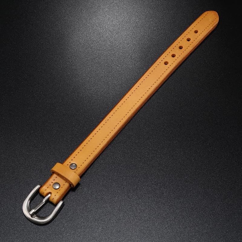 Rockyu ブレスレット メンズ 本革 レザー シンプル ヴィンテージ風 幅1.9cm 長さ26cm