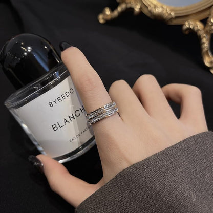 Rockyu エタニティリング レディース チタン ジルコニア ゴールド シルバー 4mm 6mm 8mm おしゃれ プレゼント