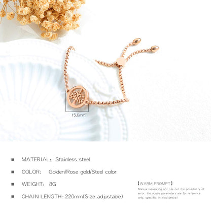 Rockyu ステンレス製 スライドブレスレット｜ツリーオブライフ モチーフ レディース