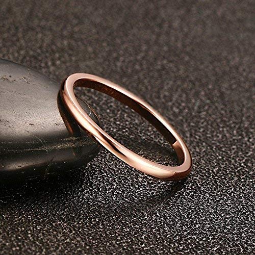 Rockyu タングステン リング 細身 2mm シンプル おしゃれ 指輪 男女兼用 全5色
