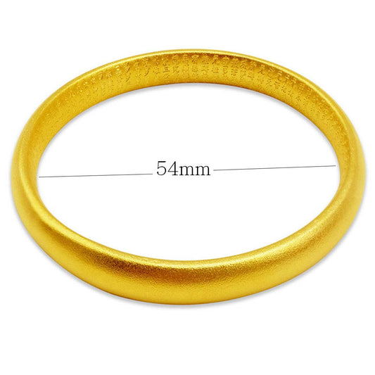 Rockyu 心経バングル メンズ レディース 18Kメッキ 厄除け 金運 御守アクセ