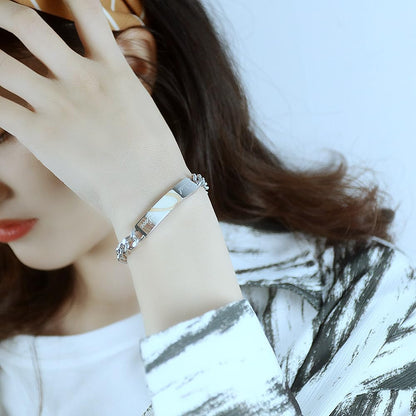 ペアブレスレット カップル お揃い メンズ レディース ステンレス製 金属アレルギー対応 Real Love 刻印 シルバー ブラック＆ピンク