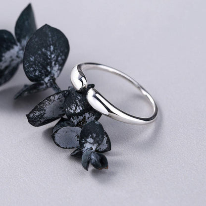 Rockyu リング レディース シルバー925 フリーサイズ ホワイトゴールド 流れる雫 ファランジリング ジュエリー