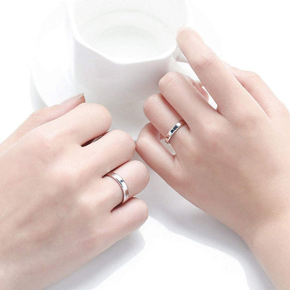 Rockyu 指輪 ペアリング メンズ レディース フリーサイズ 鏡面仕上げ シルバー925 結婚・婚約対応