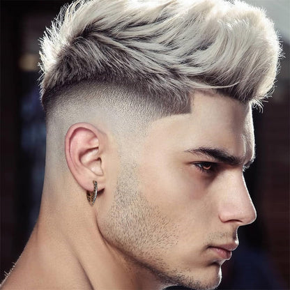 Rockyu ピアス メンズ 唐草模様 フープ ステンレス シルバー 金属アレルギー対応 片耳用