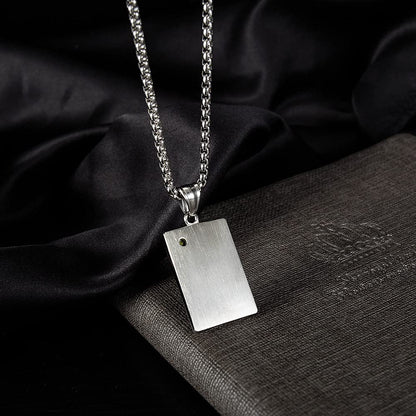 Rockyu ネックレス メンズ ペンダント スペードA 18金 ステンレス 個性的 シルバー ゴールド