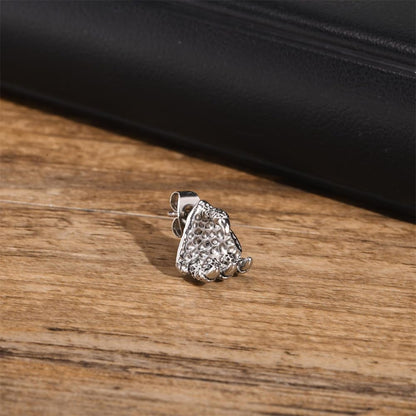 Rockyu メンズピアス 竜の爪モチーフ シルバー ステンレス 金属アレルギー対応 片耳用