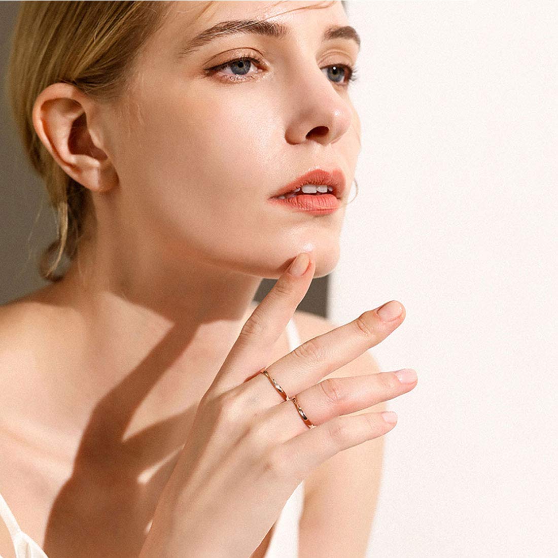 Rockyu ツイストデザイン ペアリング｜シルバー925 フリーサイズ 結婚・婚約指輪