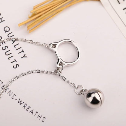 Rockyu 猫モチーフネックレス レディース シルバー925 鎖骨チェーン付き ジルコニアチャーム