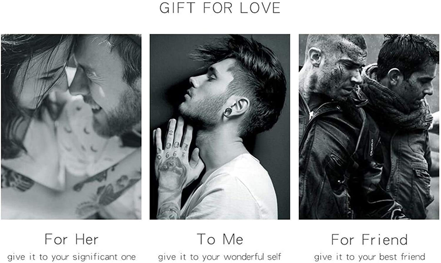 Rockyu 般若心経バングル メンズ レディース 8mm/10mm ゴールド＆シルバー