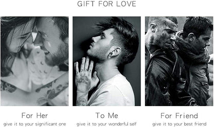 Rockyu 般若心経バングル メンズ レディース 8mm/10mm ゴールド＆シルバー