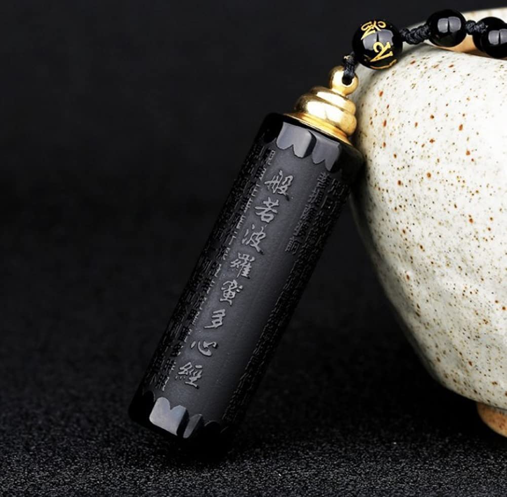 Rockyu メンズ メモリアルネックレス 般若心経入り ステンレス 遺骨ペンダント