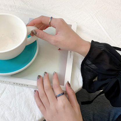 Rockyu 星空リング レディース フリーサイズ 月と星モチーフ シルバー925