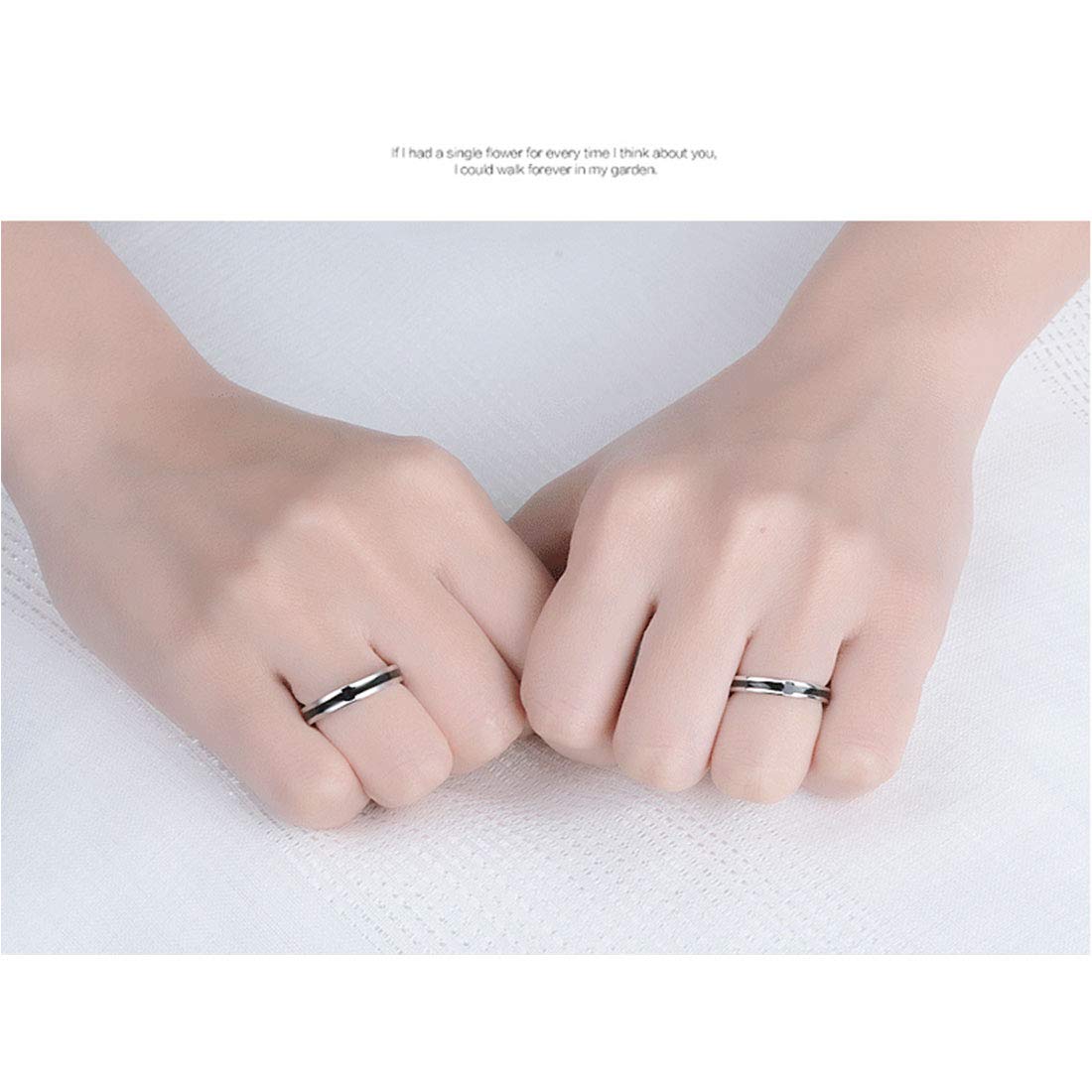 Rockyu ペアリング フリーサイズ 指輪 メンズ 十字架 レディース リング クロス 2個セット シンプル ステンレス 銀色