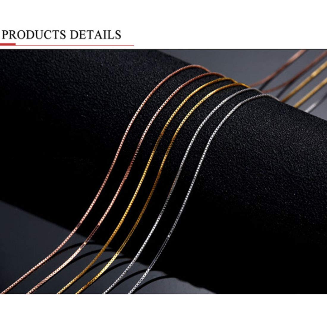 Rockyu ネックレス チェーン シルバー925 ベネチアンチェーン 細め ネックレス レディース メンズ 男女兼用 シルバー