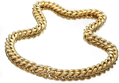 Rockyu 喜平チェーン ネックレス メンズ｜選べる太さ＆長さ シルバー＆ゴールド