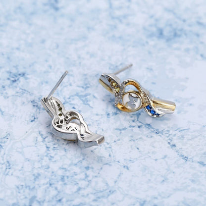 Rockyu ハートデザイン 2色メッキ ジュエリー3点セット リング ネックレス ピアス レディース エレガントギフト