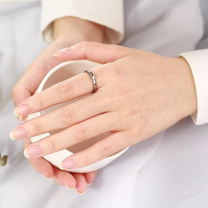 Rockyu リング メンズ 多面カット ゴールド シルバー ピンクゴールド タングステン