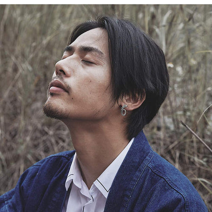 Rockyu ピアス メンズ 片耳 両耳 ステンレス タコ足デザイン シルバー スタッドピアス