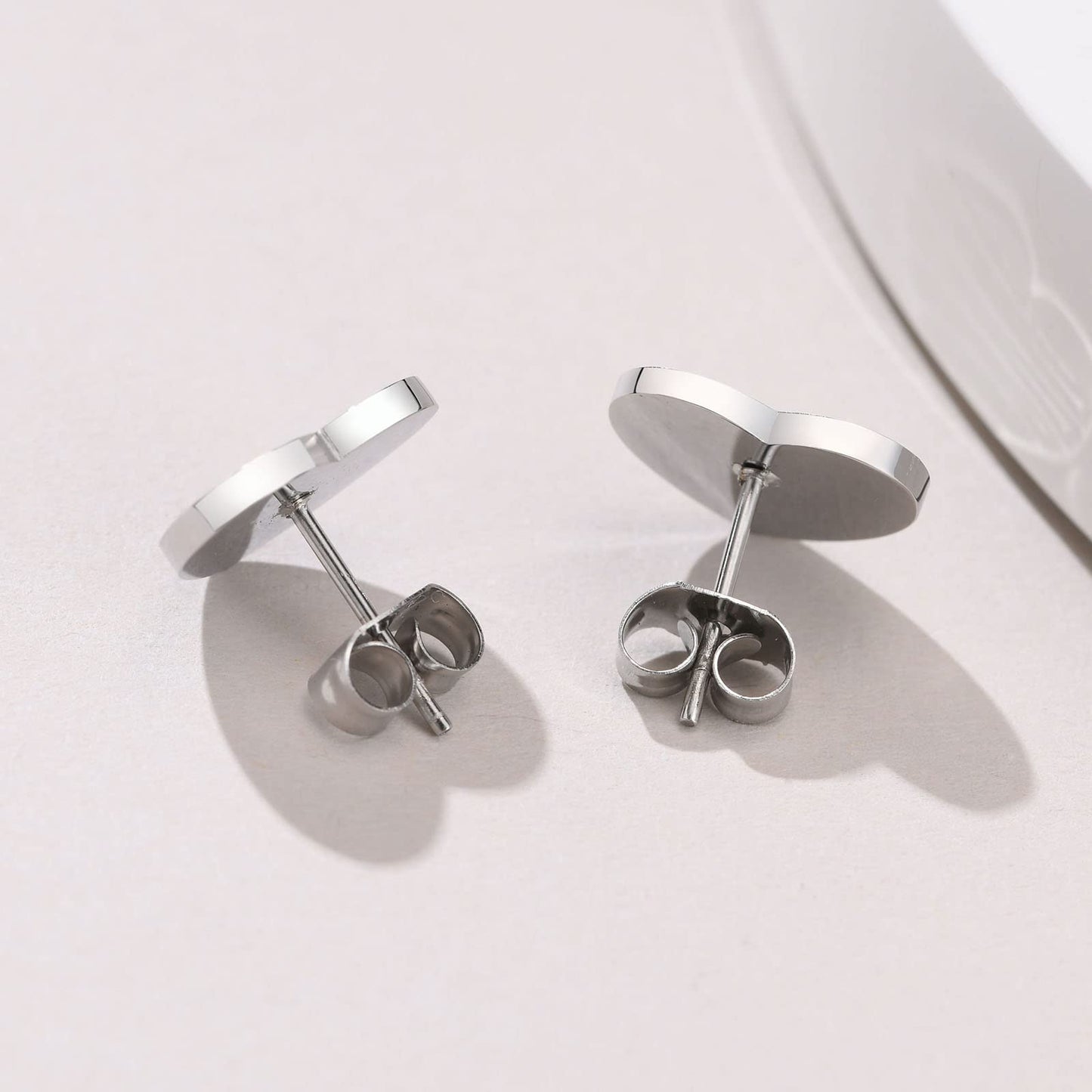 Rockyu レディース ピアス ハート レインボー ステンレス鋼 金属アレルギー対応 エナメル カラフル セカンドピアス