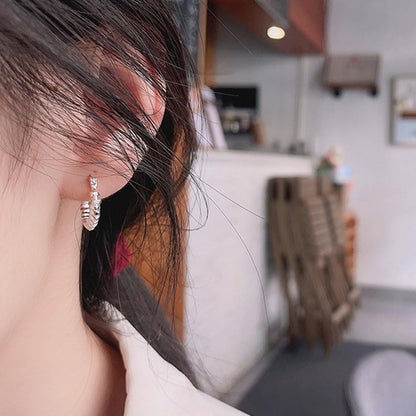 Rockyu シルバー925 ツイスト＆ジオメトリック フープピアス 両耳セット