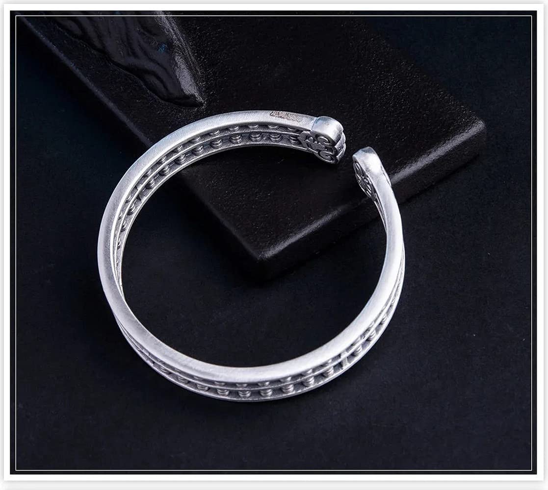 Rockyu バングル 男女兼用 そろばんデザイン シルバー＆ゴールド 開運 厄除け 中華風 アクセサリー