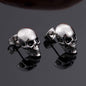 Rockyu ピアス メンズ スカル シルバー チタン合金 両耳セット