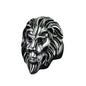 ライオンリング｜メンズ ゴールド＆ブラック ステンレス 個性派デザイン 指輪