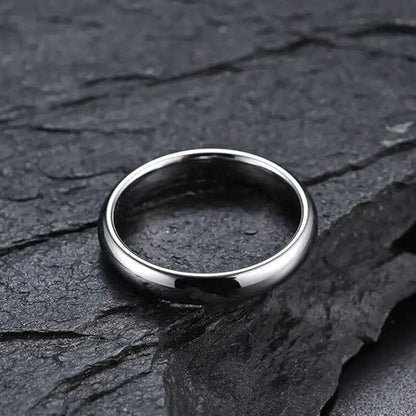 Rockyu タングステンリング シルバー 鏡面仕上げ 3mm〜6mm 甲丸 指輪 ユニセックス