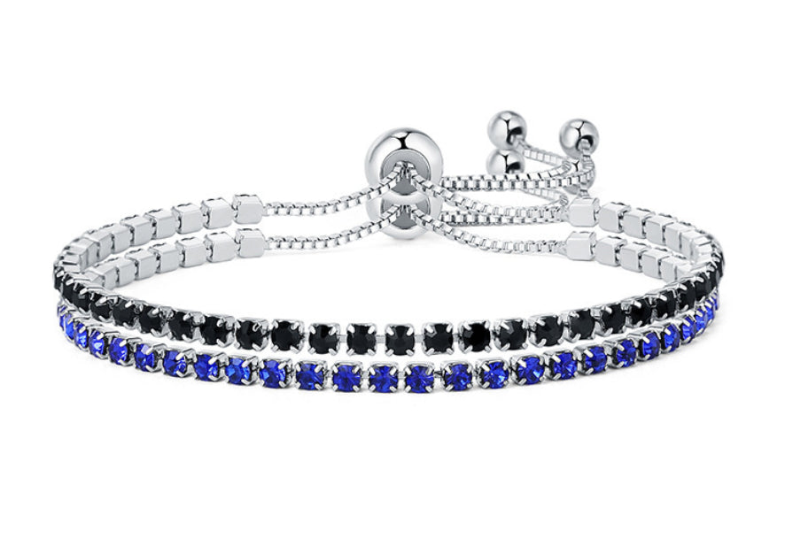 Rockyu テニスブレスレット レディース CZダイヤ ステンレス製 アレルギー対応