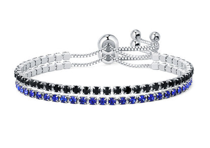 Rockyu テニスブレスレット レディース CZダイヤ ステンレス製 アレルギー対応